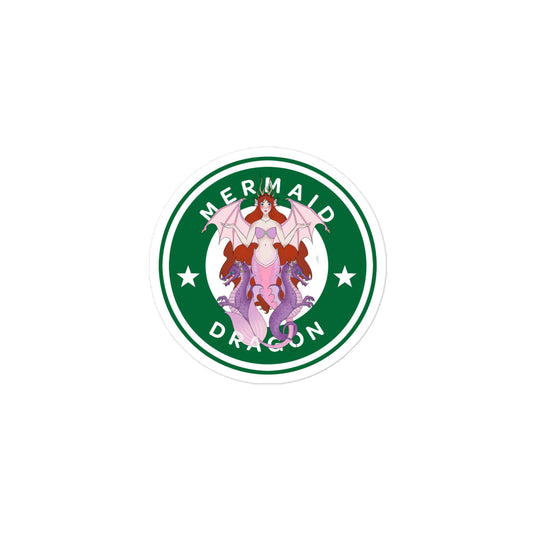 Episode 3: Mermaid Dragon Coffee Sticker